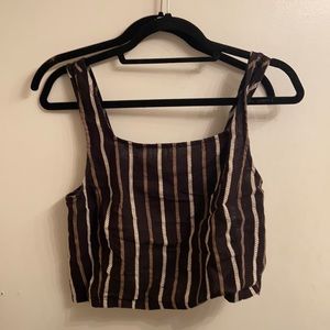 Medium - black - Lou and gray - 100% linen - crop